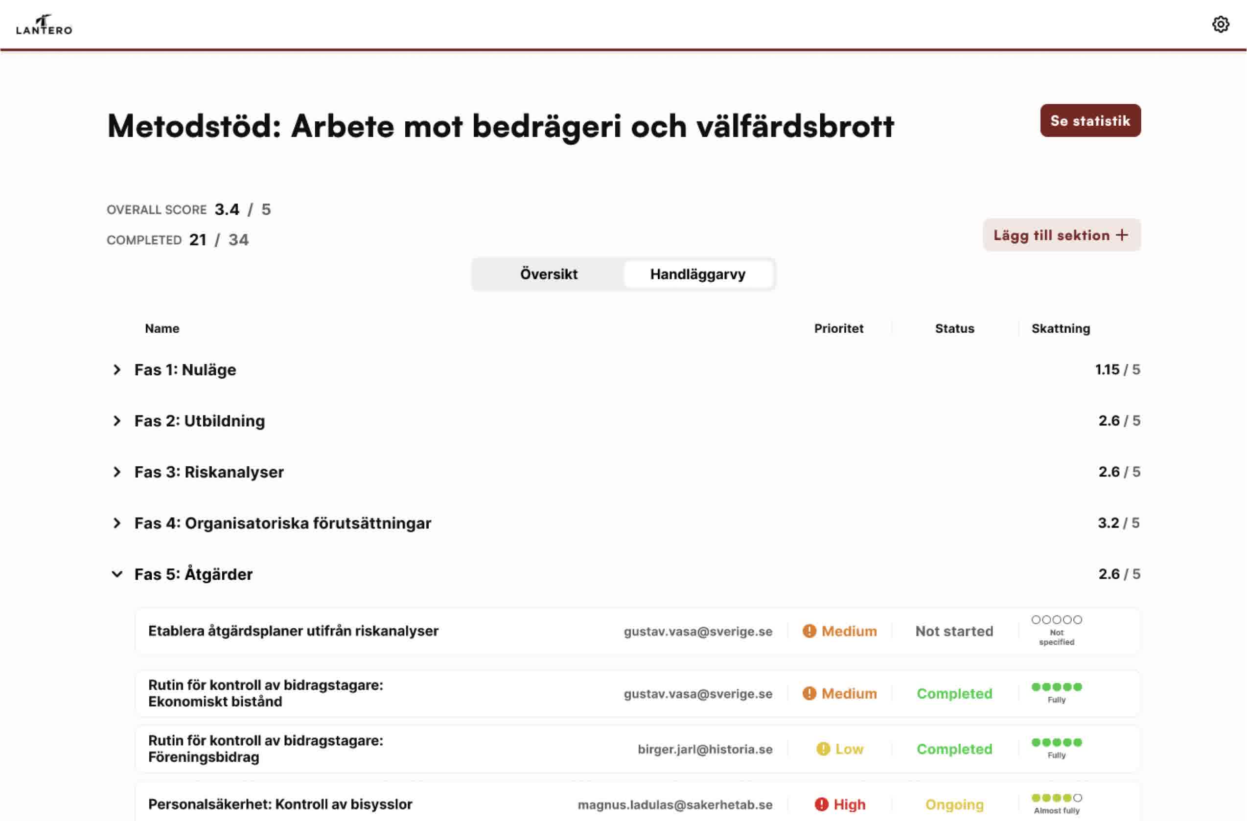 Skärmdump av tjänsten FraudFinder
